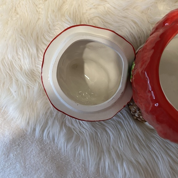 Mercuries Red Cardinal Red Bird Cookie Jar Hand Painted 11" Vintage China - Picture 8 of 16